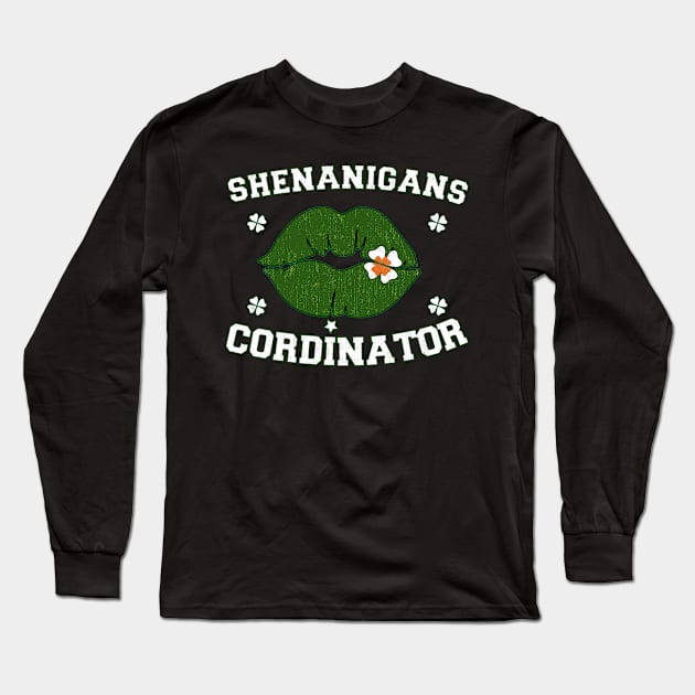 Shenanigans Coordinator retro St. Patricks Day Teacher luck Long Sleeve T-Shirt by NIKA13